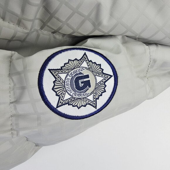 Burton Size Medium Mens Audex Gray Goose Down Puffer Hooded Jacket Snowboard Ski - Picture 10 of 15